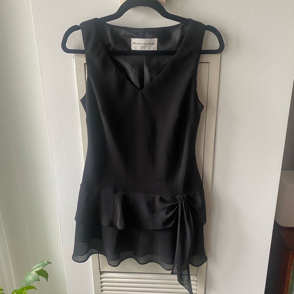 FINAL SALE - Vintage Black Peplum Mini Dress